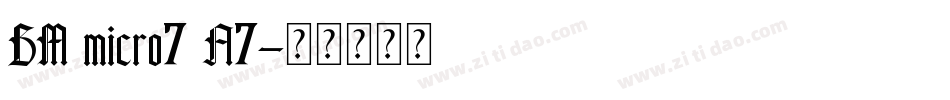 BM micro7 A7字体转换